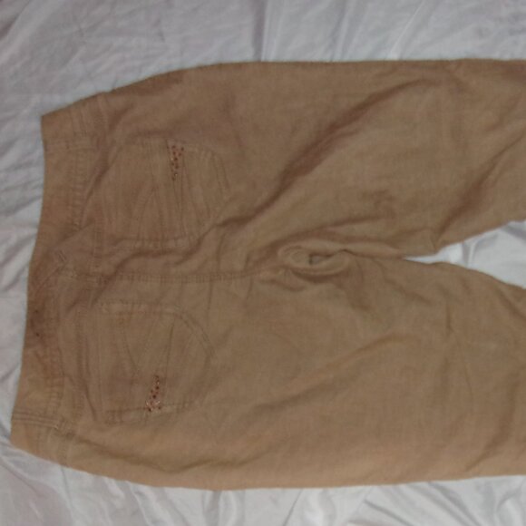 corduroy size 16 womens tan pants casual dress career wear stretch - Picture 4 of 6